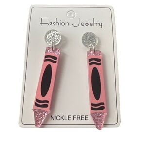 4. Crayons 🖍️ earrings back to school cuties